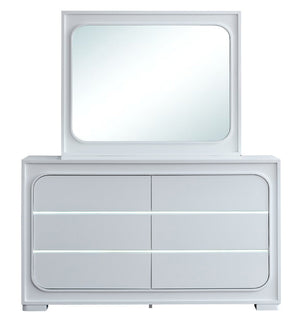 English Elm Milan Modern White Dresser with Integrated Led Lighting and Full Extension Drawers White B078P497945