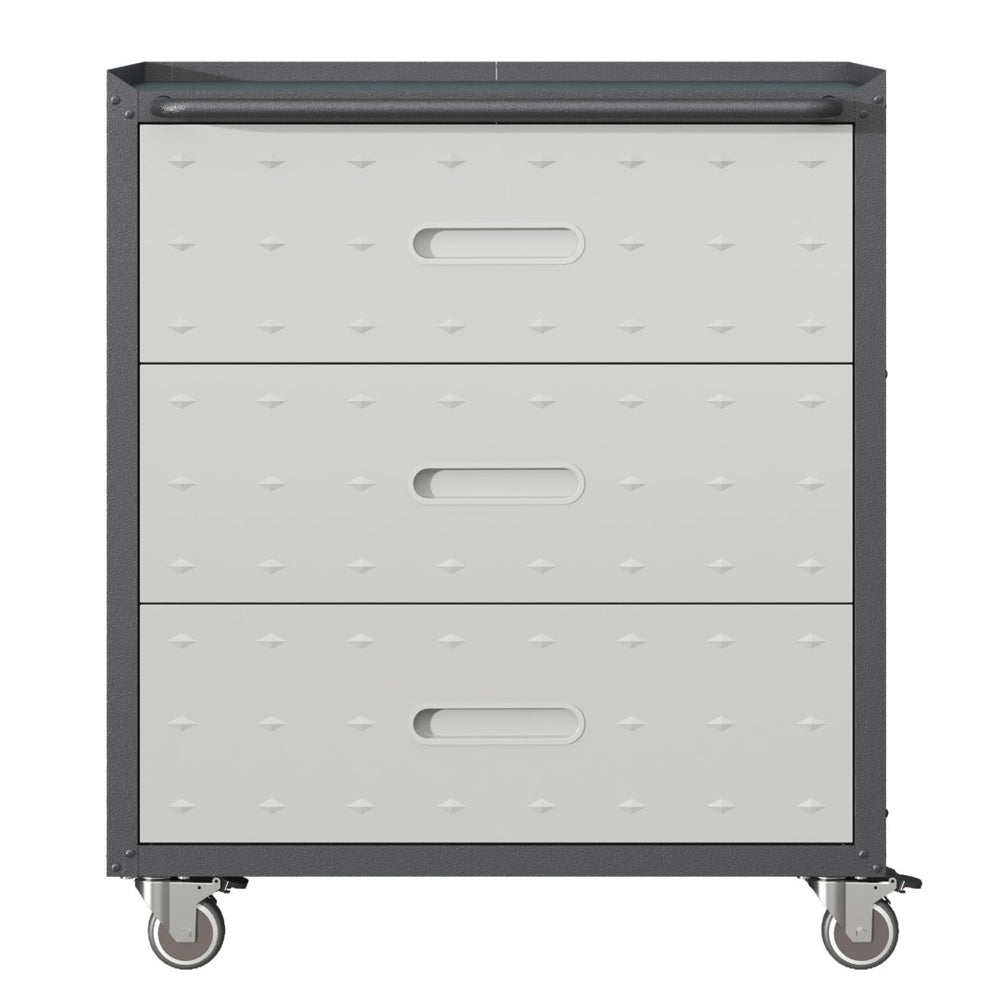 English Elm Heavy-duty Steel Garage Cabinet on Wheels with Locking Doors and Adjustable Shelves T2398P222835