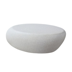 English Elm 43.31''Fiberglass Elliptical Coffee Table Vintage Matte Rock Finish, One-Piece Molded, No Assembly Needed W2582P195218