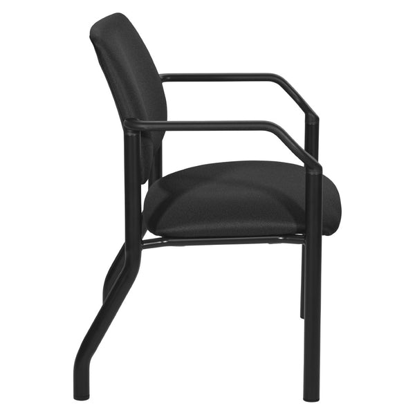OSP Home Furnishings Big and Tall Guest Chair Heavy Duty Metal Frame with Plush Cushions for Office Use 55052B-231