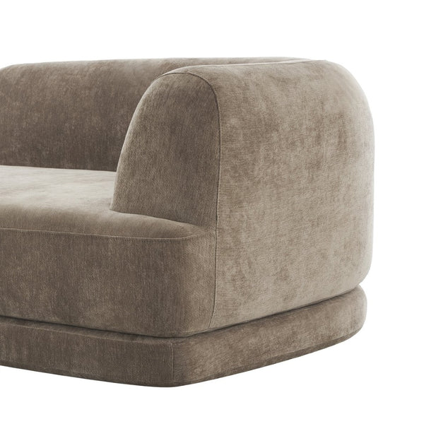 English Elm 115" L-shaped Sectional Three Piece Deep Seat Chaise Sofa for Modern Living Rooms N767P385430B
