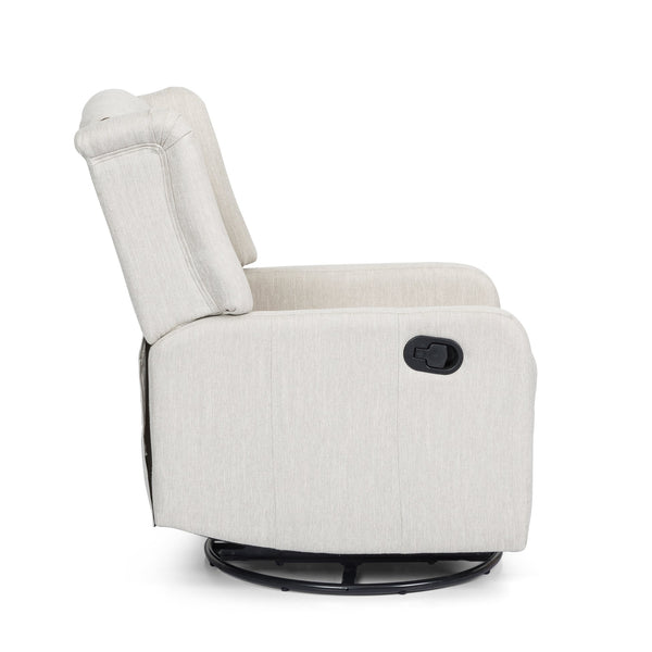 English Elm Christopher Knight Home® - Classic Linen Recliner Chair with 360° Swivel and Manual Recline, Durable Frame, Cozy Upholstery Beige 66842.00BGE