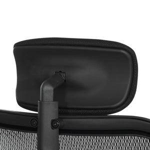 OSP Home Furnishings Optional Mesh Headrest for Space Seating 818 Series with Ergonomic Ratchet Adjustment HRM818