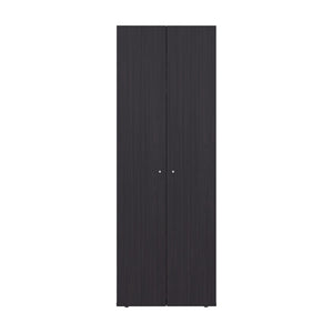 English Elm Wenge 2-Door Vertical Wardrobe Cabinet - Stylish Storage With 4 Shelves For Efficient Space Use B062P373785-GIGA