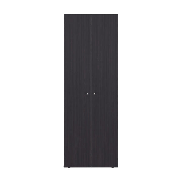 English Elm Wenge 2-Door Vertical Wardrobe Cabinet - Stylish Storage With 4 Shelves For Efficient Space Use B062P373785-GIGA