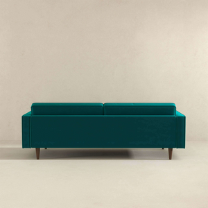 English Elm Ashcroft Furniture - Casey Mid Century Modern Teal Velvet Sofa