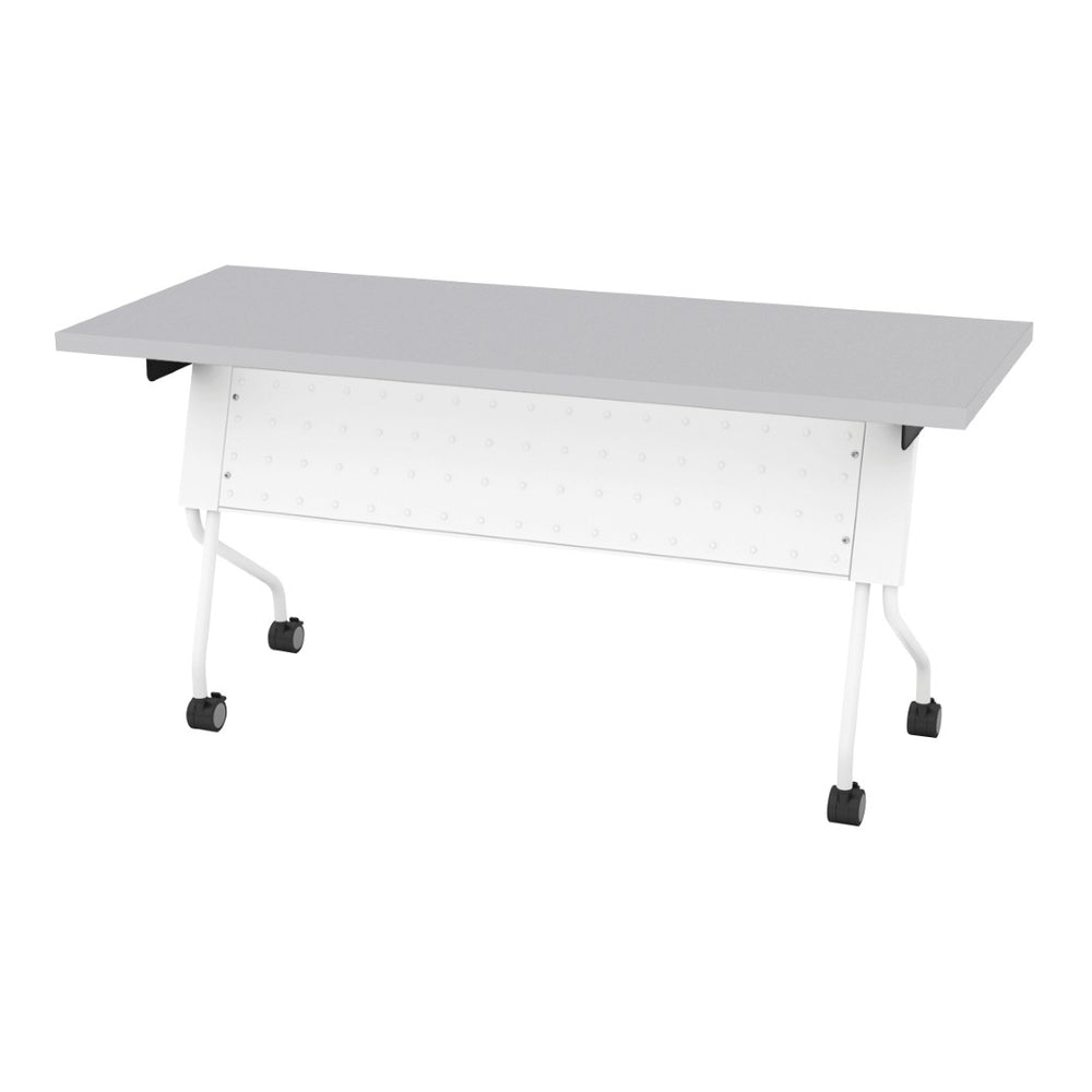 OSP Home Furnishings 5' Flip Top Nesting Training Table Commercial Grade Laminate with Locking Casters Grey 84225WG