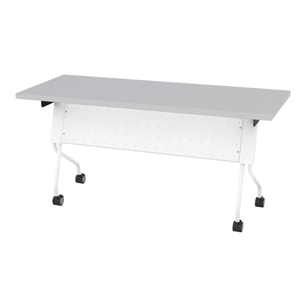 OSP Home Furnishings 5' Flip Top Nesting Training Table Commercial Grade Laminate with Locking Casters Grey 84225WG