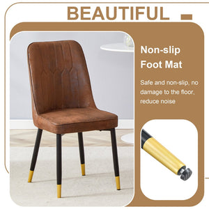 English Elm Table and Chair Set 42 Inch Round Wood Grain Top with Glass Inlay Modern Dining W1151S04491