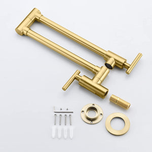 English Elm Pot Filler Wall Mount Brass Faucet with Swing Arm and Matte Black Finish for Kitchen T3177P277528