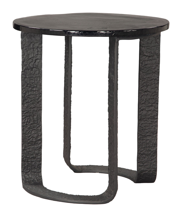 Zuo Modern Divin Side Table Black - Modern Recycled Glass & Aluminum Design For Chic Living Spaces & Decor Black Recycled Sand Cast Glass,Aluminum 110616-zuo-modern