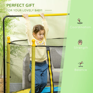 English Elm Qaba Indoor Kids Trampoline Springfree Bungee Safety Net Basketball Hoop Play W2225P200503