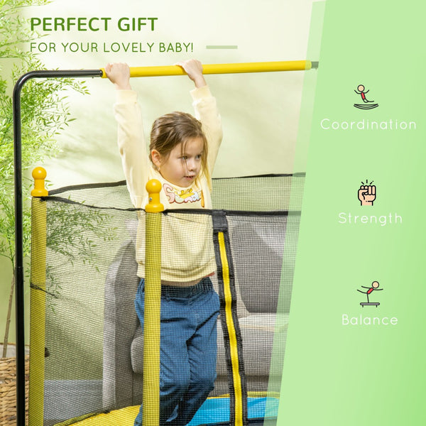 English Elm Qaba Indoor Kids Trampoline Springfree Bungee Safety Net Basketball Hoop Play W2225P200503