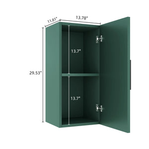 English Elm JOVI Green 14" Wall-Mounted Floating Bathroom Vanity Side Cabinet with Soft-Close Door, Durable W2615P227356