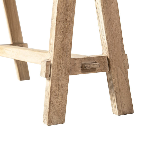 English Elm Hawthorne Reclaimed Elm Trestle Console Table Solid Wood Entryway Accent 60 Inch Natural B2719P474452