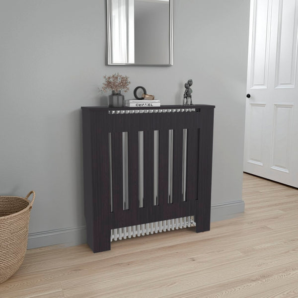 English Elm Radiator Cover Cabinet Slatted Ventilated Enclosure White Finish Entryway Display Shelf B200P362053