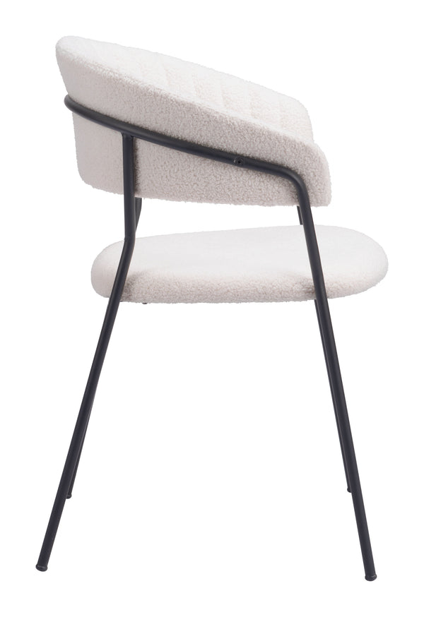 Josephine Dining Chair - Set of 2 Cream 109669 Zuo Modern