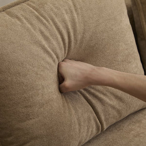 English Elm Christopher Knight Home® - Algora Modern 84.5" 3-Seater Velvet Sofa with Durable Wooden Frame, Breathable Foam Cushions Camel N773IS00037N