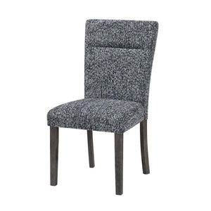 English Elm SHARON Grey 2PK Dining Chairs - Contemporary Fabric Upholstery, Solid Wood Frame, Extended Back Comfort B201P342844