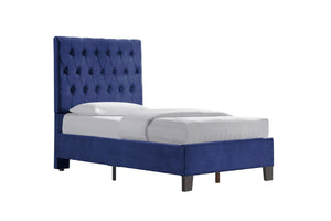 English Elm Wallace & Bay - Blue Twin Upholstered Bed - Elegant Navy Design With Solid Wood Frame For Kids’ Or Guest Rooms B2709P212280-GIGA