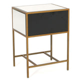 Christopher Knight Home® - Noble House - Inka Mirrored Gold 1 Drawer Side Table