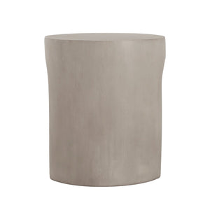 English Elm Outdoor Mgo Concrete Round Side Table with U-shape Base for Patio Lounge Seating N773P369074E