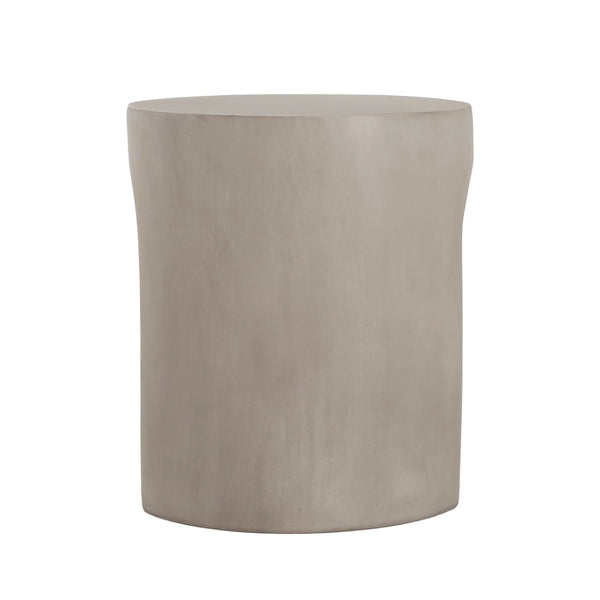 English Elm Outdoor Mgo Concrete Round Side Table with U-shape Base for Patio Lounge Seating N773P369074E