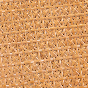 English Elm Bohemian Geometric Woven Rattan Round End Table for Living Room or Bedroom Nook B2750P420410