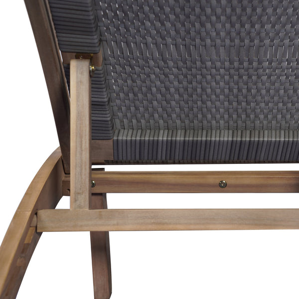 English Elm Christopher Knight Home® - BENFIELD Chaise Lounge Light Brown Acacia Wood Wicker Weather-Resistant Reclining Outdoor Seat 77" N776P294279G