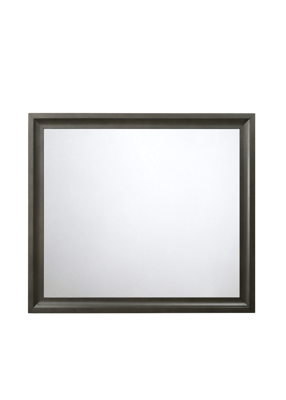 English Elm Soteris Antique Gray Beveled Mirror with Synthetic Wood Frame — Timeless Rectangular Accent for Home Décor B2726P261851