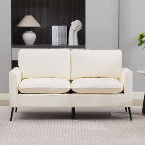 English Elm Ts Cat Paw Faux Leather Accent Chair Nordic Retro Single Seat for Bedroom Lounge Cream White W2311P457722