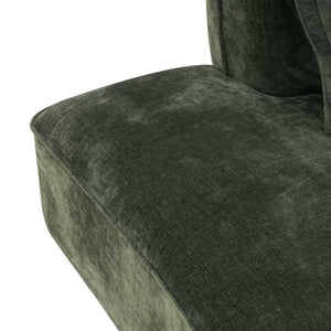 English Elm 122" L-shaped Sectional with Deep Chaise High Density Foam Low Profile Living Room Sofa Green N767P371309G