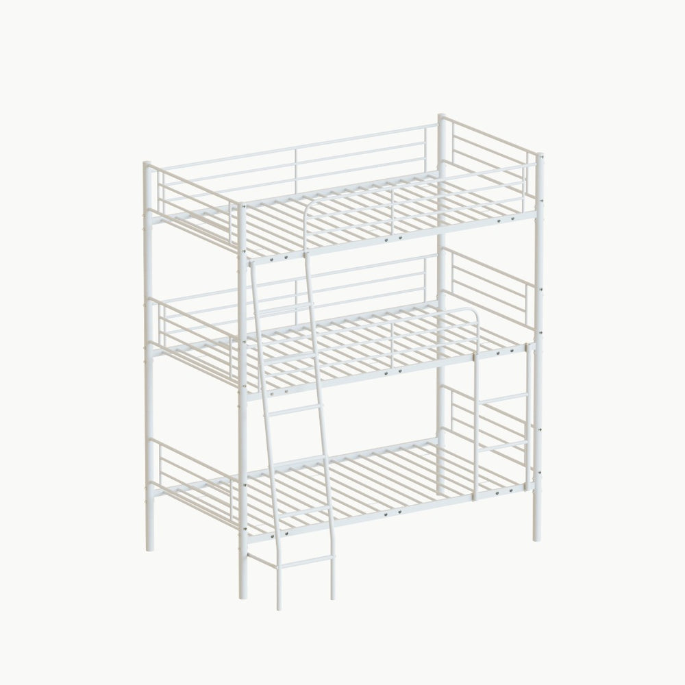 English Elm Black Metal Loft Bed with Built-in Desk Rgb Led Lighting and Charging Station White W1671S00003