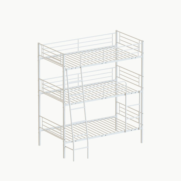 English Elm Black Metal Loft Bed with Built-in Desk Rgb Led Lighting and Charging Station White W1671S00003