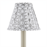 Block Print Gray Pleated Chandelier Shade