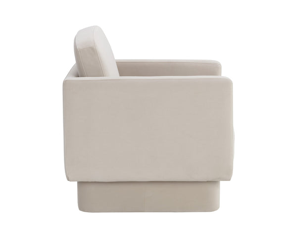 Sunpan Everton Lounge Chair - Classic Comfort with U-Shaped Arms and Floating Design for Modern Spaces Meg Taupe