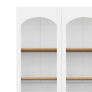 English Elm On-Trend 3-Piece Rustic Farmhouse Tv Stand With Adjustable Shelves & Storage For 70" Tvs, White N721S000045K-GIGA