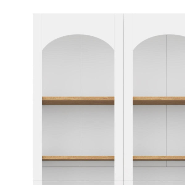 English Elm On-Trend 3-Piece Rustic Farmhouse Tv Stand With Adjustable Shelves & Storage For 70" Tvs, White N721S000045K-GIGA