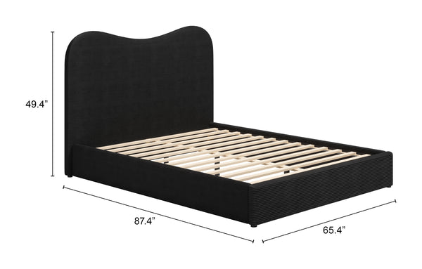 Zuo Modern Sele King Bed - Stylish Modern Design With High-quality Materials For A Chic Contemporary Bedroom Black 100% Polyester,Rubberwood,Mdf,Plywood,100% Polypropylene 110711-zuo-modern