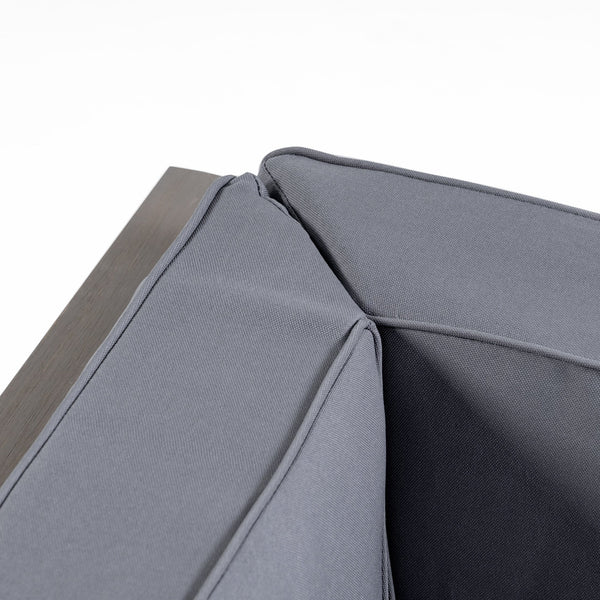 English Elm Christopher Knight Home® - OANA Acacia Wood 5-Piece Outdoor V-Shape Sofa Set with Water-Resistant Removable Cushions, Easy Assembly Dark Gray 64497-98-99.00-64495.00DGY