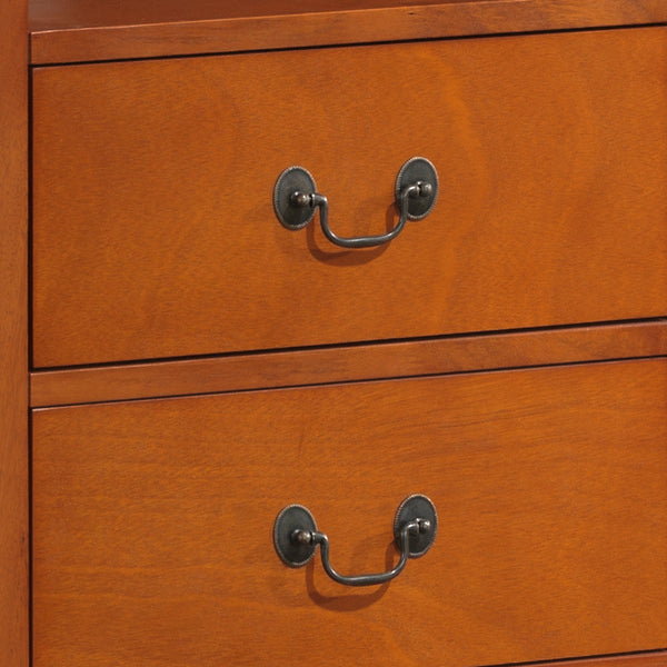 English Elm Elegant Oak Media Chest 35"H x 42"W x 18"D with 4 Drawers, No Assembly, Classic Oak Finish for Organized Living Rooms B078108221