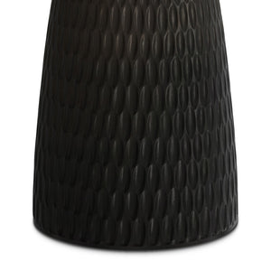 English Elm Breanna Handcrafted Black & Gold Side Table — Solid Mango Wood Top, Metal Stem, Textured Finish (23") B136P203453