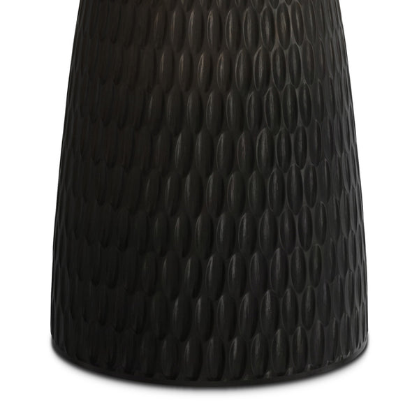 English Elm Breanna Handcrafted Black & Gold Side Table — Solid Mango Wood Top, Metal Stem, Textured Finish (23") B136P203453