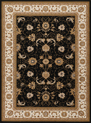 English Elm Manchester Black & Ivory Area Rug – 5'3" X 7'3" Soft, Stain-Resistant, Kid & Pet-Friendly Design B186P316774