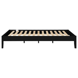 English Elm Ridgeview Dark Cocoa Queen Storage Panel Bed - Sleek Low-Profile Black Frame, No Box Spring Needed B062S00858