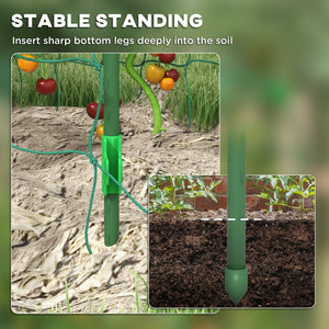 English Elm Outsunny A-frame Garden Arch Trellis Coated Steel Net Supports Climbing Vegetables W2225P174480