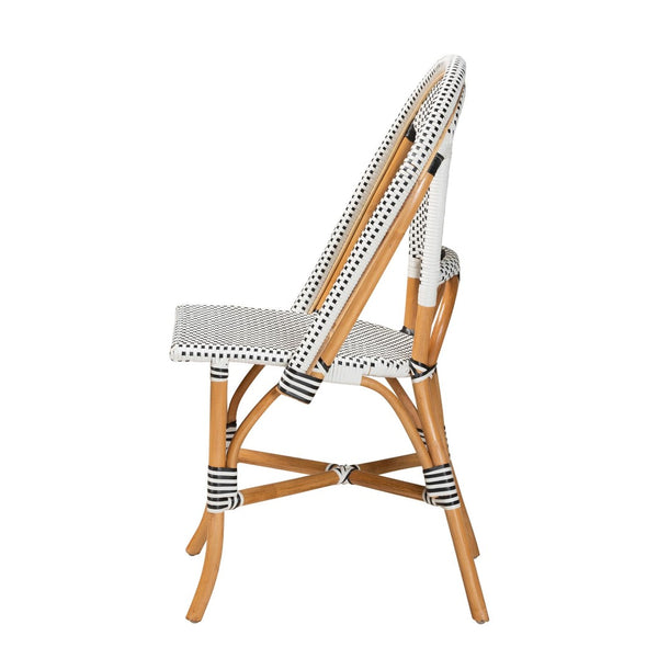 English Elm Classic French Bistro Rattan Chair with Woven Round Back for Patio or Dining B2750P470048