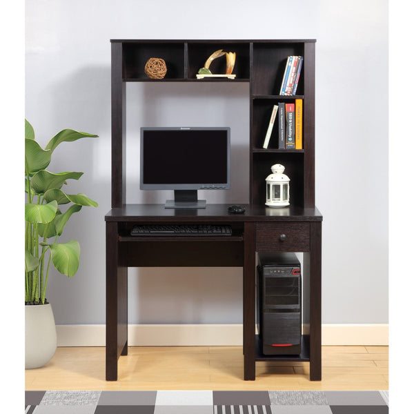 English Elm Student Desk With Hutch – Compact Home Office Writing Desk For Small Spaces In Red, Cocoa, Espresso B107P269932-GIGA