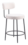 Blanca Counter Stool - Set of 2 Ivory 109739 Zuo Modern