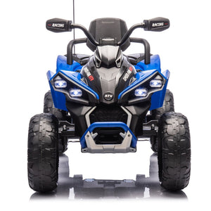 English Elm 24v Kids Electric Atv Xxxl Off-road Ride on with Remote Parental Control and Bluetooth Blue W1578P228313